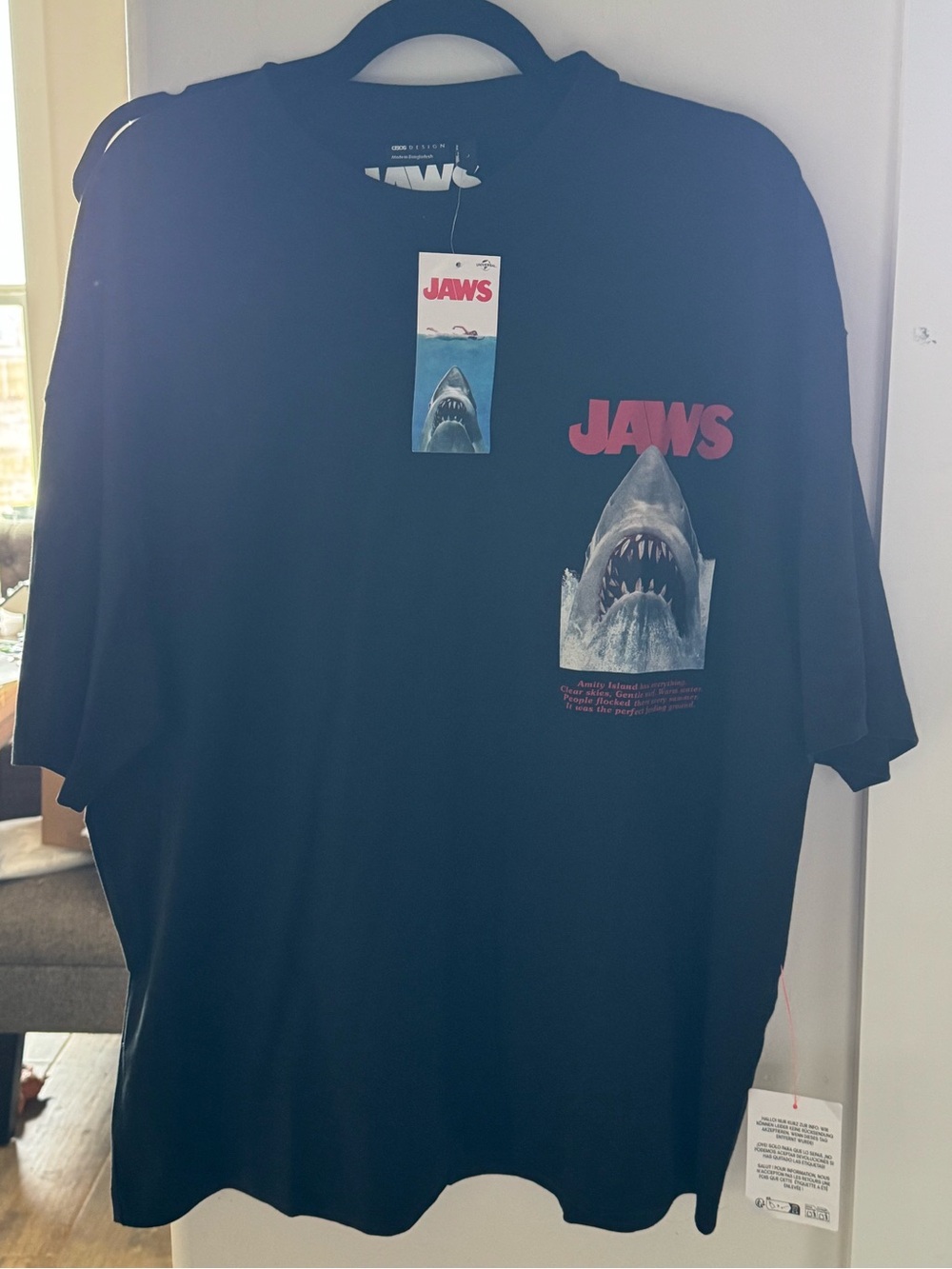 ASOS Black T‑shirt with Red JAWS Graphic